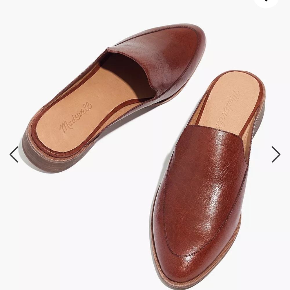 NWT- Never worn outside - madewell Frances leather mule in leather 8 1/2